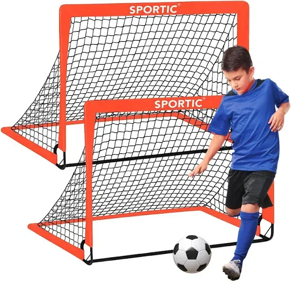 2 Pack 4’ x 3’ Size Portable Kid Soccer Goals for Backyard, Indoor a