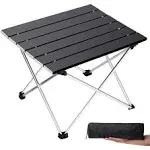 Grope Portable Camping Table with Aluminum Table Top Folding Beach Table 