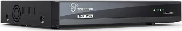 TIGERSECU Ultra HD 5MP 16-Channel Hybrid 6-in-1 DVR Security Recorder