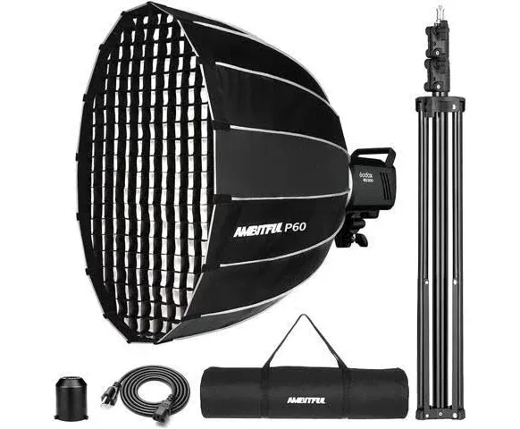 MS300 Strobe Light Photography Kit, 300W Strobe Flash, Built-in 2.4G Wireless...