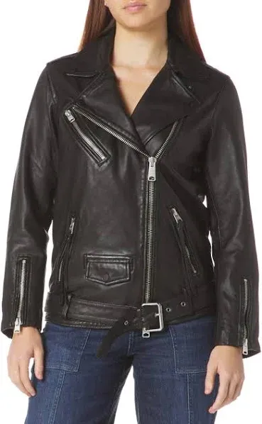 Allsaints Women's Billie Relaxed-Fit Leather Biker Jacket