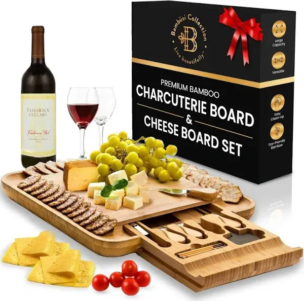 Charcuterie Boards Gift Set Bamboo Cheese Board House Warming Gifts New Home