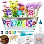 Hapinest Flower Garden Growing Kit Kids Gardening Crafts Gifts for Girls and Boys Ages 6 7 8 9 10 11 12 Years Old and Up Multicolour As Picture Shown