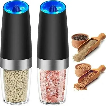 Gravity Electric Salt and Pepper Grinder Set