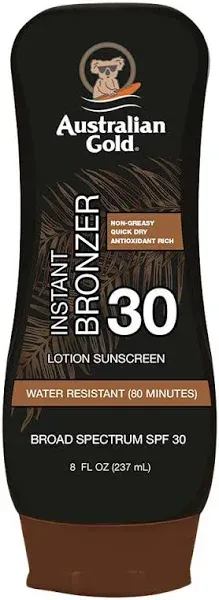 Australian Gold Instant Bronzer Lotion Sunscreen