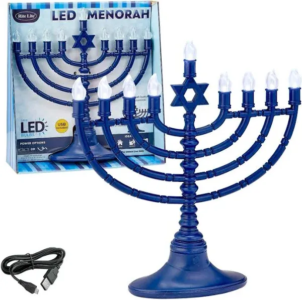 Rite Lite Blue LED Menorah