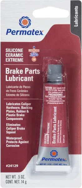 Permatex 24129- Silicone Ceramic Extreme Brake Lube Size: 0.5 oz tube, carded