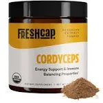 FreshCap Cordyceps Mushroom Supplements - Ayurveda for Energy & Endurance (120 Capsules)