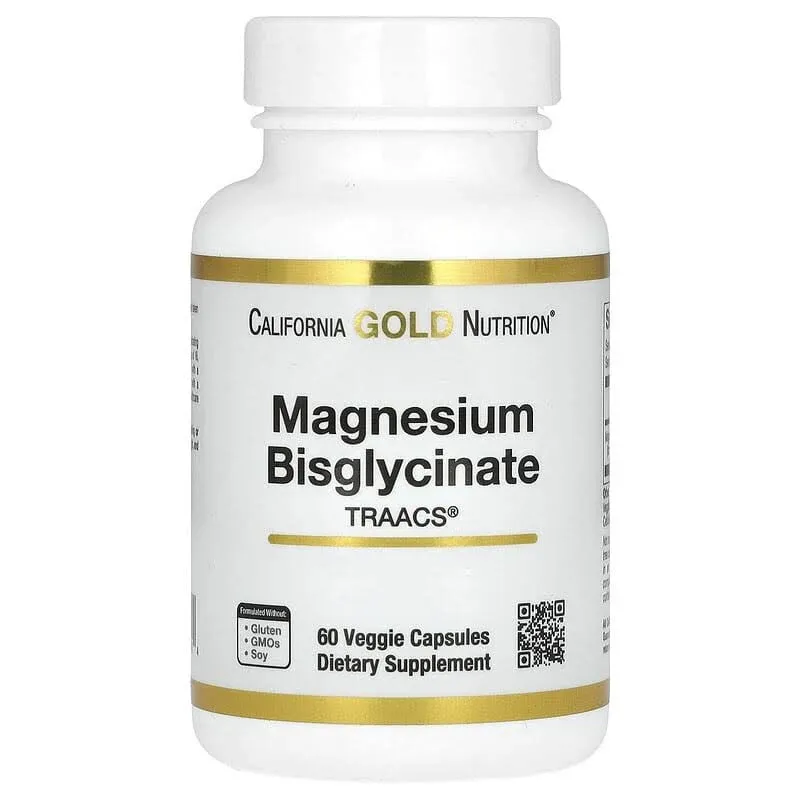 California Gold Nutrition, Magnesiumbisgl<wbr/>ycinat, TRAACS®, 200 mg, 60 Kapseln