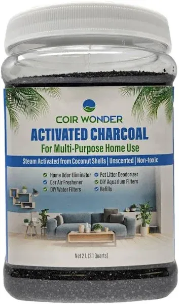 Coir Wonder Activated Charcoal Carbon Litter Box Odor Eliminator Deodorizer