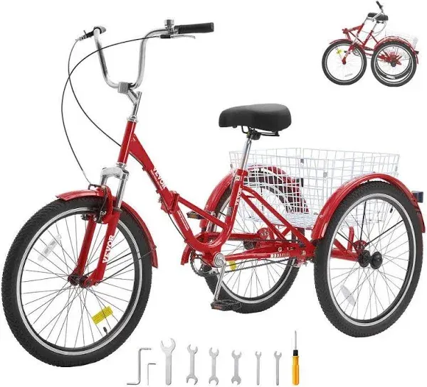 VEVOR Folding Adult Tricycle