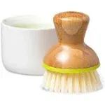 Full Circle Bubble Up Soap Dispenser & Dish Brush Set - White