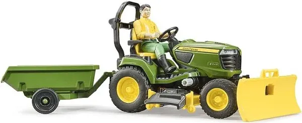 Bruder, Gardening with John Deere Mower Tractor; Trailer, 1/16, BRU62104