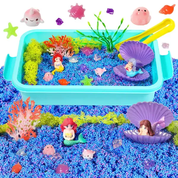 Carolart Mermaid Sensory Bin Ocean Sensory Play Kit