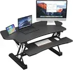 Mount-It! Extra Wide Height Adjustable Standing Desk Converter