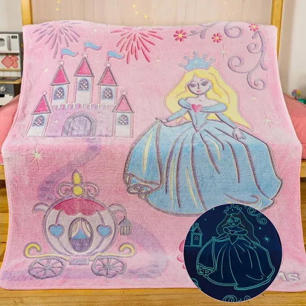 Snooze Bliss Glow in The Dark Princess Blanket