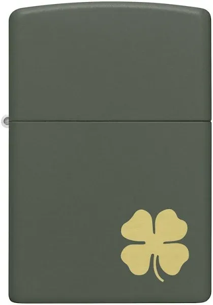 Zippo Four Leaf Clover Green Matte 49796