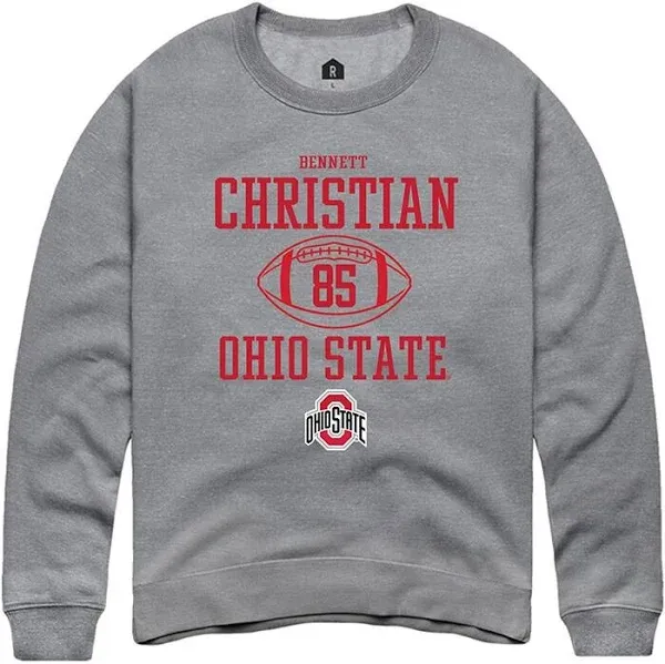 Ohio State Buckeyes Mens Arch Logo Officially Licensed Gray Sweatshirt