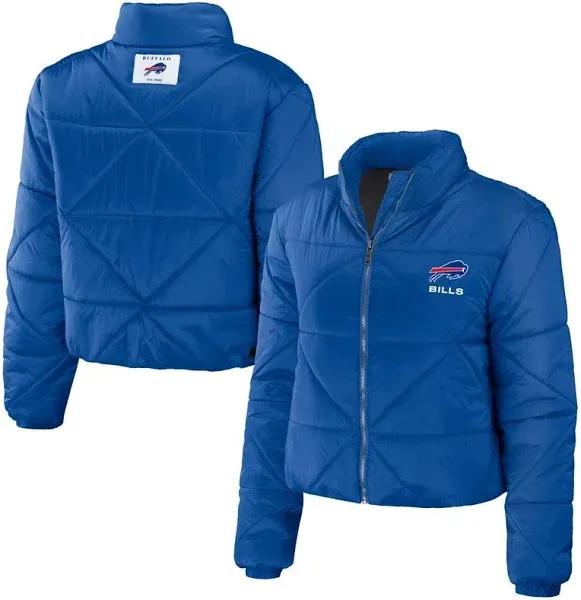 Wear by Erin Andrews Women's Buffalo Bills Cropped Puffer Jacket