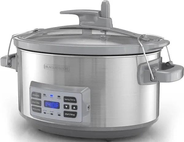 BLACK+DECKER 7-Quart Digital Slow Cooker with Temperature Probe