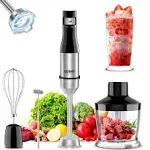 Immersion Blender Handheld, 5 in 1 Hand Blender, Continuously Variable Speed, St