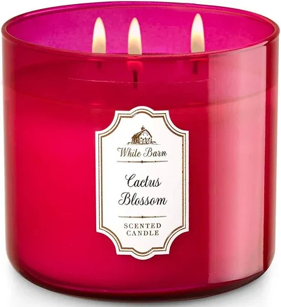 🌷White Barn Bath &amp; Body Works 3-wick Large Jar Scented Candle CACTUS BLOSSOM🌷