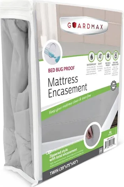 Guardmax Bed Bug Proof Waterproof Mattress Encasement with Zipper