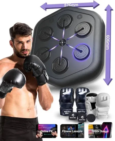 MAITUFIT Music Boxing Machine M4, Smart Music Punching Machine with Custom Running Lights, Stereo Sound and APP Control