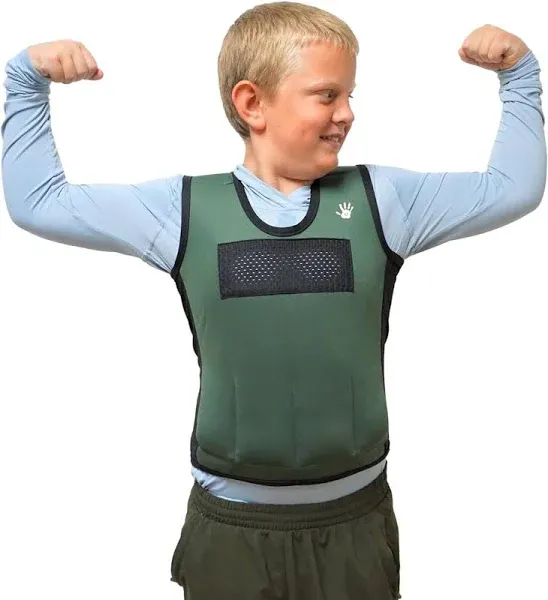 Sensory4u Weighted Vest For Kids Adjustable Compression Vest Six Removable Weights Included