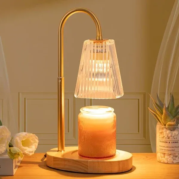 Candle Warmer Lamp with Timer - Electric Candle Lamp Warmer with Dimmer Adjus...