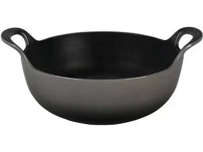 Bruntmor | Enameled Cast Iron Balti Dish With Wide Loop Handles 3 Quart Grey