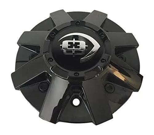 Vision C420GB-8-UP Black Wheel Center Rim Cap Hub Cover Dust Aftermarket