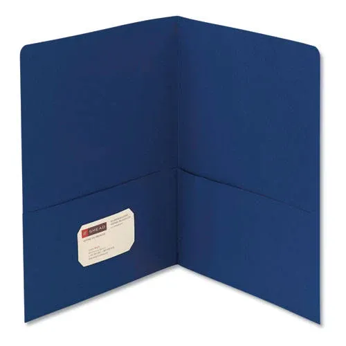 -Pocket Heavyweight Folder, Letter Size, Dark Blue, 25 per Box (87854)