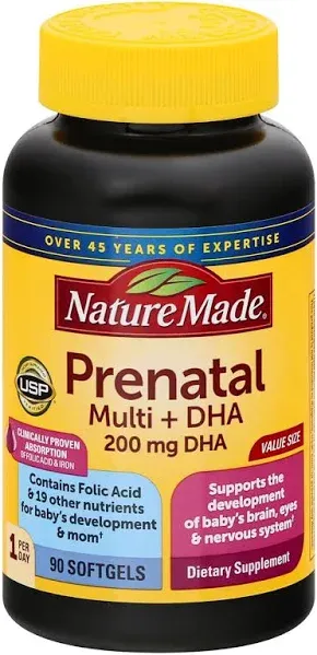 Nature Made Prenatal + DHA Softgels