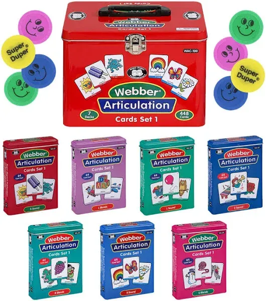 Super Duper Webber Articulation Card Decks Set of 7