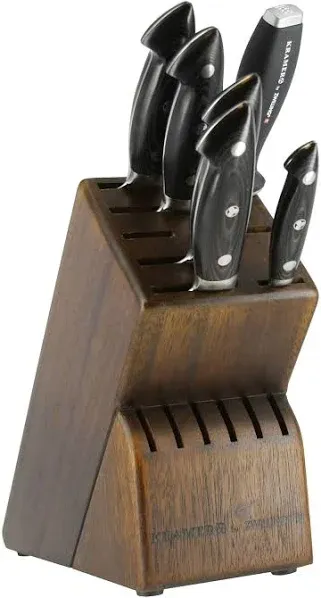 ZWILLING KRAMER Knife Block Set, 7-pc, brown, EUROLINE Stainless Damascus Collection