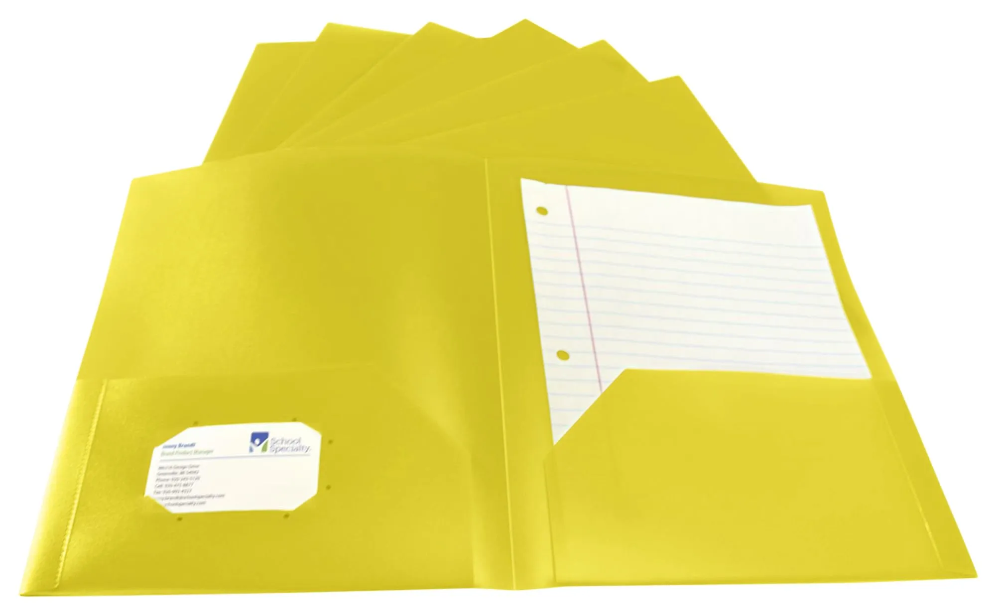 School Smart Heavyweight Two-Pocket Poly Folder