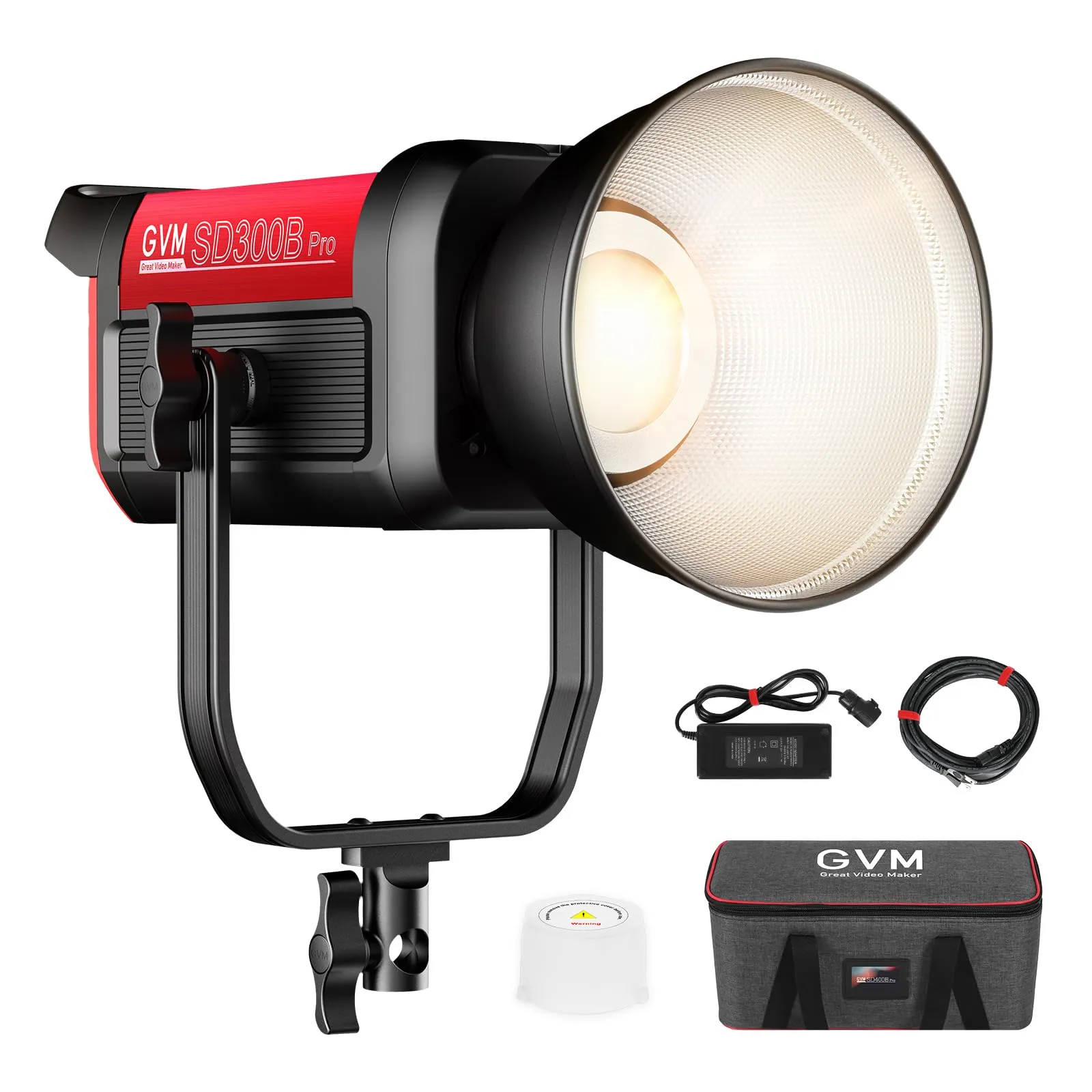 GVM Photography Lighting 300W Bi-Color Studio Lights with 45°Standard Reflector 65700Lux@1m CCT 2700~6800K 12Lighting Scenes App Control LED Video Light