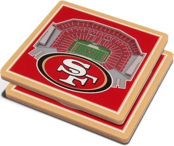 YouTheFan 3D StadiumViews Coasters San Francisco 49ers