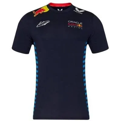 Red Bull Racing F1 Mens Max Verstappen Short Sleeve Night Sky Blue T-Shirt