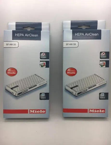 2 Hepa Filters for Miele AirClean SF-HA 50 Active S5 S6 S7 S8 S5000 S8000