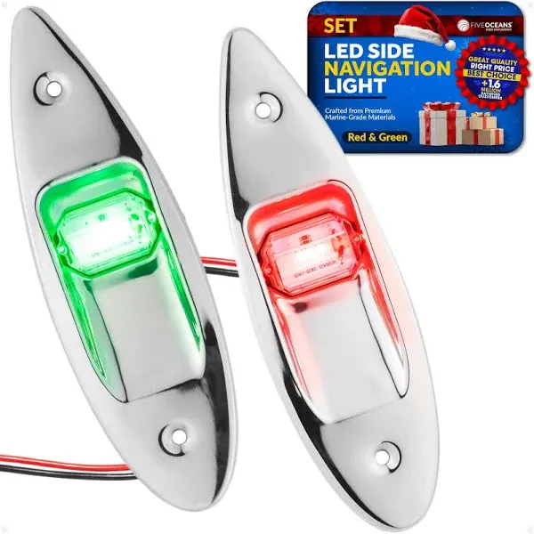  Boat Navigation Lights, LED Bow Light, Boat Navigation Lights Red and Green