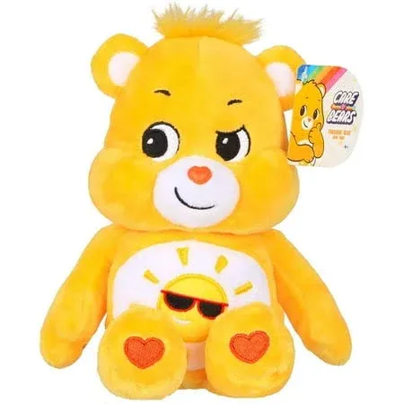 Care Bears 9&#034; Plush Doll FUNSHINE BEAR GOOD VIBES By Basic Fun New 2020