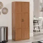 Sauder Select Storage Cabinet, Pantry Cabinet Kitchen Storage with Adjustable Shelves, Bathroom Storage Cabinet, in Highland Oak