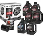 Maxima V-Twin Oil Change Kit Synthetic Filter