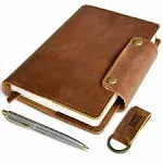 Albero Leather Bound Journal - A5 Notebook Cover 360 Page Journal with Pen Lin