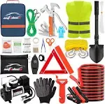 AUTODECO Car Roadside Emergency Kit 118-Piece Premium Heavy Duty Car Roadside Emergency Kit