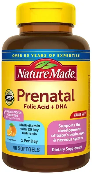 Nature Made Prenatal + DHA Softgels