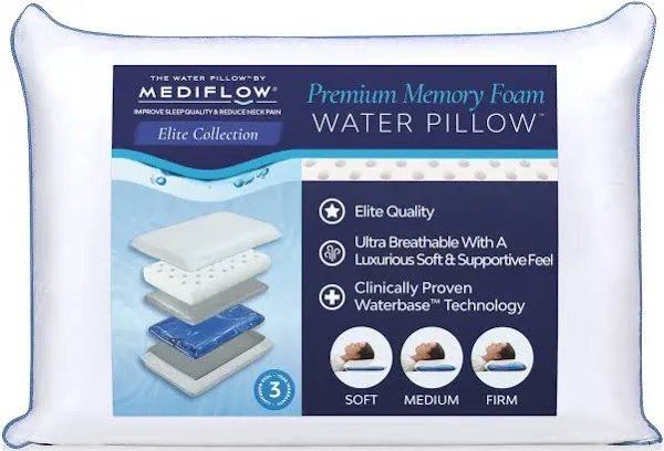 The Water Pillow by Mediflow - Reduces Neck Pain and Improves Sleep Quality