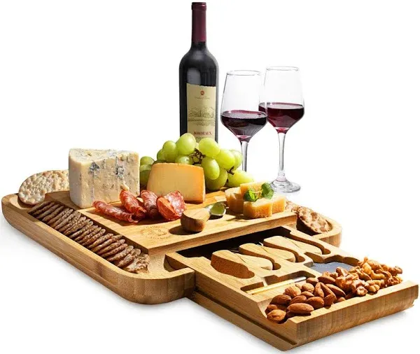 Charcuterie Boards Gift Set Bamboo Cheese Board House Warming Gifts New Home